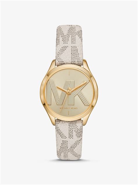 michael kors jaycie logo and gold-tone watch|Jaycie Logo and Gold.